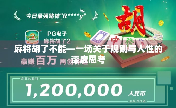 麻将胡了不能—一场关于规则与人性的深度思考