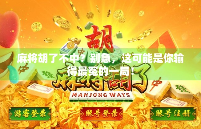 麻将胡了不中？别急，这可能是你输得最冤的一局！