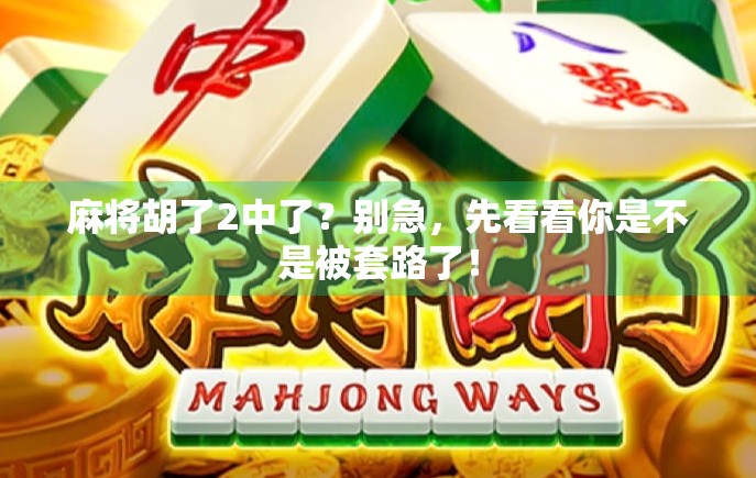 麻将胡了2中了?别急,先看看你是不是被套路了! 麻将胡了2中了?别急,先看看你是不是被套路了!
